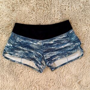 lululemon athletica Blue and Black Athletic Shorts